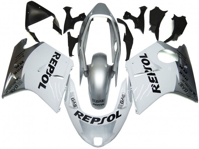 1996-2007 Argento Bianco Repsol Honda CBR1100XX Carena Moto 1996-2007 Argento Bianco Repsol Honda CBR1100XX Carena Moto