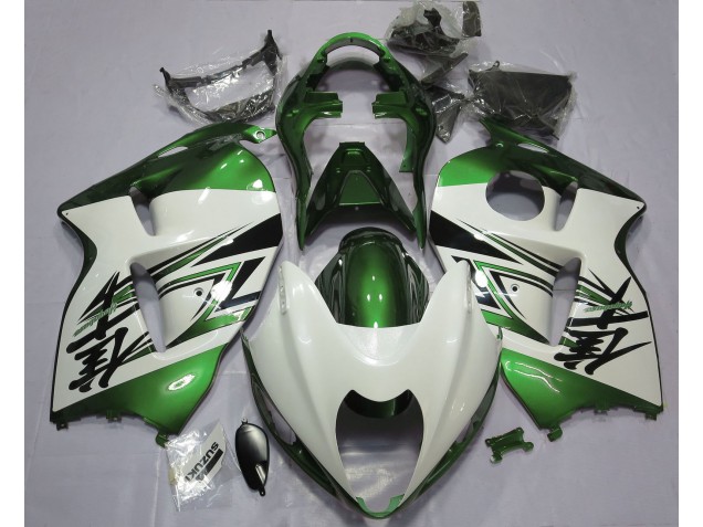 1997-2007 Bianco Lucido & Verde Suzuki GSXR 1300 Carena Moto