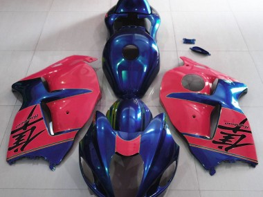 1997-2007 Blu Lucido & Rosso Suzuki GSXR 1300 Carena Moto