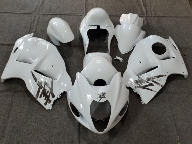 1997-2007 Stile Bianco Lucido OEM Con Decalcomanie Argento Suzuki GSXR 1300 Carena Moto
