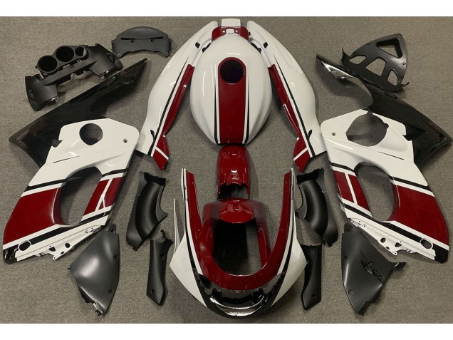 1998-2007 Bianco Lucido & Rosso Scuro Yamaha YZF600 Carena Moto 1998-2007 Bianco Lucido & Rosso Scuro Yamaha YZF600 Carena Moto