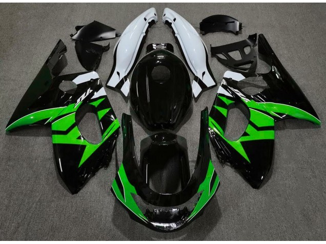 1998-2007 Nero Lucido Verde & Bianco Yamaha YZF600 Carena Moto 1998-2007 Nero Lucido Verde & Bianco Yamaha YZF600 Carena Moto