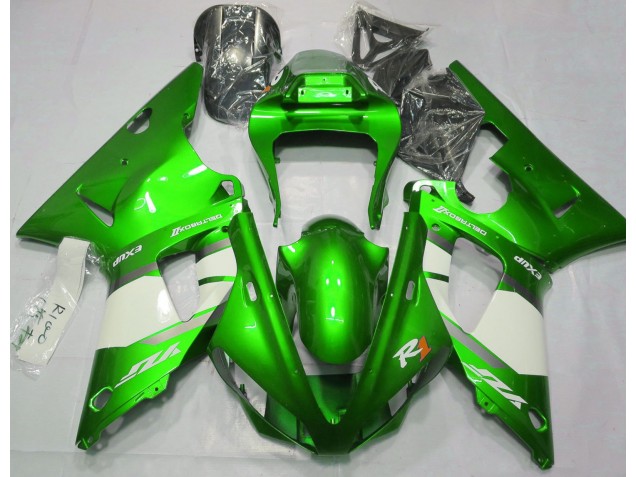2000-2001 Verde Elettrico & Bianco Yamaha R1 Carena Moto 2000-2001 Verde Elettrico & Bianco Yamaha R1 Carena Moto