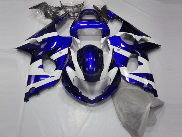 2000-2002 Blu Lucido & Bianco Suzuki GSXR 1000 Carena Moto 2000-2002 Blu Lucido & Bianco Suzuki GSXR 1000 Carena Moto