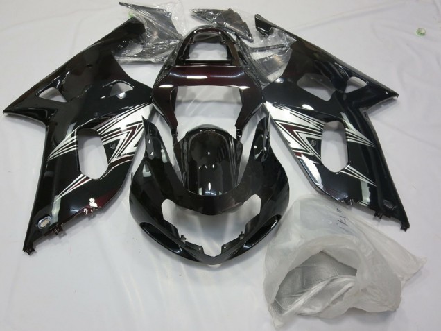 2001-2003 Argento Nero Suzuki GSXR 600-750 Carena Moto 2001-2003 Argento Nero Suzuki GSXR 600-750 Carena Moto