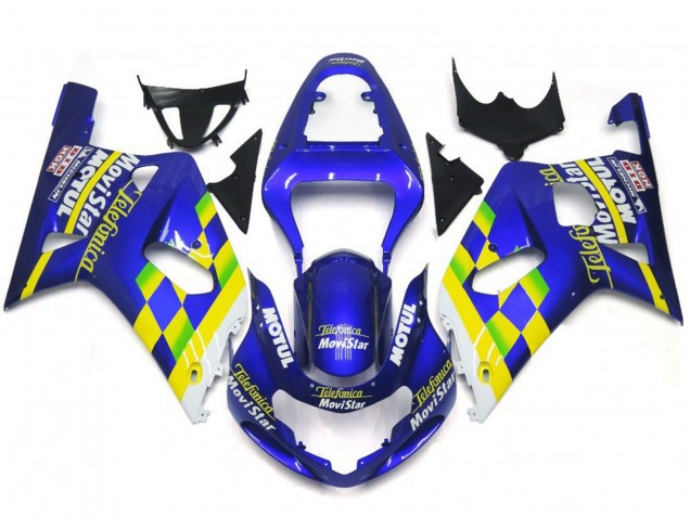 2001-2003 Movistar Blu Lucido Suzuki GSXR 600-750 Carena Moto 2001-2003 Movistar Blu Lucido Suzuki GSXR 600-750 Carena Moto