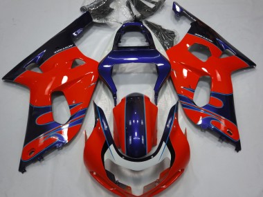 2001-2003 Rosso Lucido & Blu Suzuki GSXR 600-750 Carena Moto
