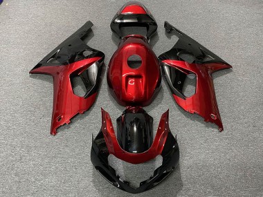 2001-2003 Rosso Lucido & Nero Suzuki GSXR 600-750 Carena Moto