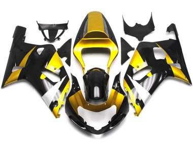 2001-2003 Stile Oro & Nero Lucido Suzuki GSXR 600-750 Carena Moto