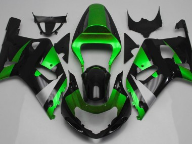 2001-2003 Verde Lucido & Nero Suzuki GSXR 600-750 Carena Moto