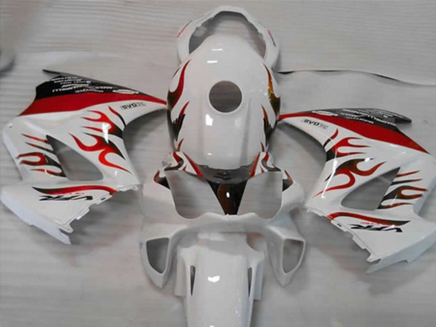 2002-2012 Blanc Rouge Flamme Honda VFR800 Carena Moto 2002-2012 Blanc Rouge Flamme Honda VFR800 Carena Moto