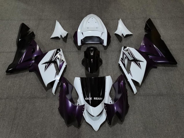 2004-2005 Bianco Viola & Nero Kawasaki ZX10R Carena Moto 2004-2005 Bianco Viola & Nero Kawasaki ZX10R Carena Moto
