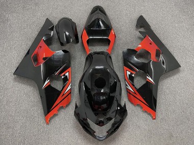 2004-2005 Nero Lucido & Rosso Suzuki GSXR 600-750 Carena Moto
