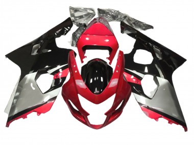2004-2005 Rosso Argento & Nero Suzuki GSXR 600-750 Carena Moto