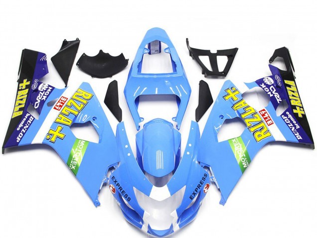 2004-2005 Stile Azzurro Rizla Suzuki GSXR 600-750 Carena Moto 2004-2005 Stile Azzurro Rizla Suzuki GSXR 600-750 Carena Moto