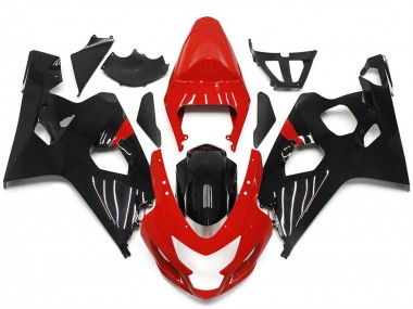 2004-2005 Stile Rosso & Nero Lucido Suzuki GSXR 600-750 Carena Moto