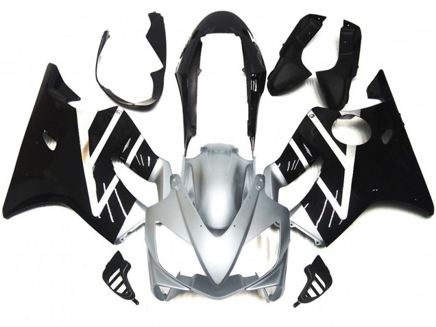 2004-2007 Grigio Argento & Nero Lucido Honda CBR600 F4i Carena Moto 2004-2007 Grigio Argento & Nero Lucido Honda CBR600 F4i Carena Moto