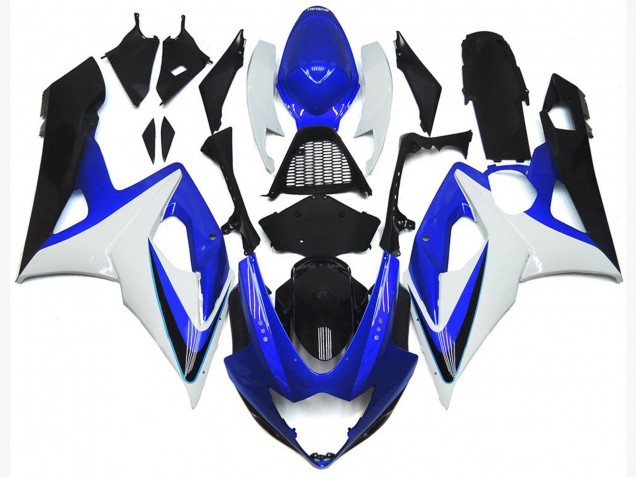 2005-2006 Blu Lucido & Bianco Suzuki GSXR 1000 Carena Moto 2005-2006 Blu Lucido & Bianco Suzuki GSXR 1000 Carena Moto