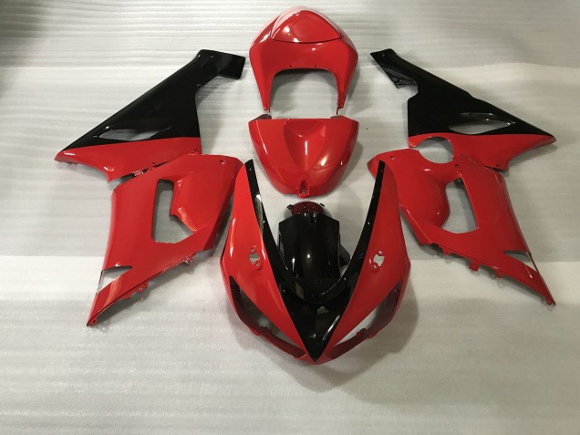 2005-2006 Rosso Nero Kawasaki ZX6R Carena Moto 2005-2006 Rosso Nero Kawasaki ZX6R Carena Moto