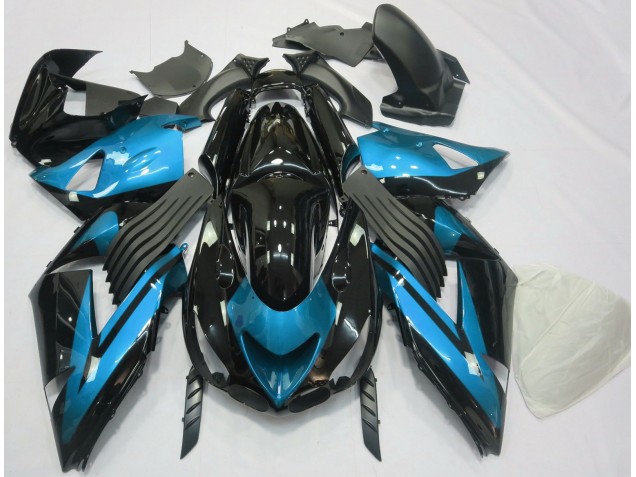 2006-2011 Azzurro & Nero Tinta Unita Kawasaki ZX14R Carena Moto 2006-2011 Azzurro & Nero Tinta Unita Kawasaki ZX14R Carena Moto