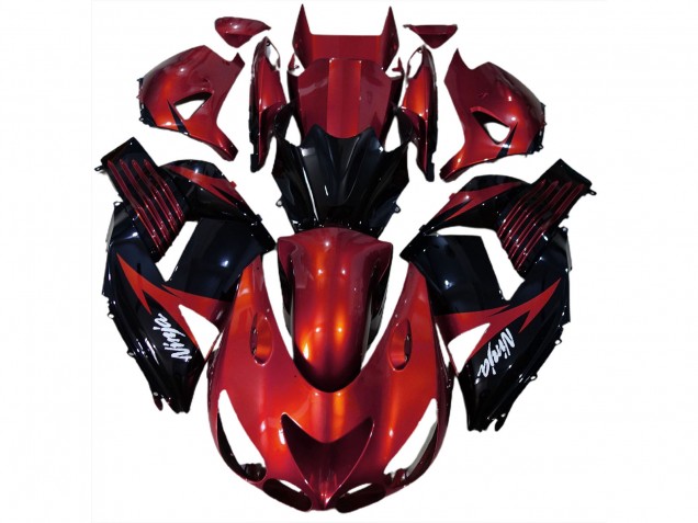 2006-2011 Rosso Lucido & Nero Kawasaki ZX14R Carena Moto 2006-2011 Rosso Lucido & Nero Kawasaki ZX14R Carena Moto