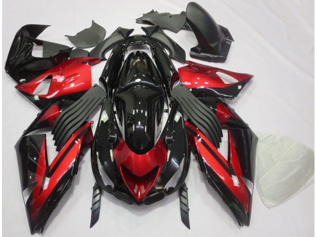 2006-2011 Rosso Lucido & Nero Tinta Unita Kawasaki ZX14R Carena Moto 2006-2011 Rosso Lucido & Nero Tinta Unita Kawasaki ZX14R Carena Moto