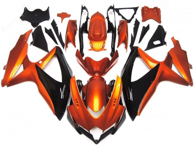 2008-2010 Bronzo Arancione & Nero Suzuki GSXR 600-750 Carena Moto