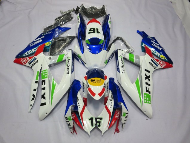 2008-2010 Fixi Blu Suzuki GSXR 600-750 Carena Moto 2008-2010 Fixi Blu Suzuki GSXR 600-750 Carena Moto
