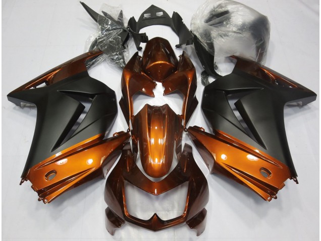 2008-2012 Arancione & Nero Opaco Kawasaki Ninja 250 Carena Moto 2008-2012 Arancione & Nero Opaco Kawasaki Ninja 250 Carena Moto