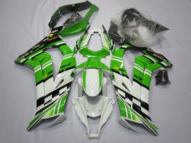 2011-2015 Verde Bianco Nero Kawasaki ZX10R Carena Moto