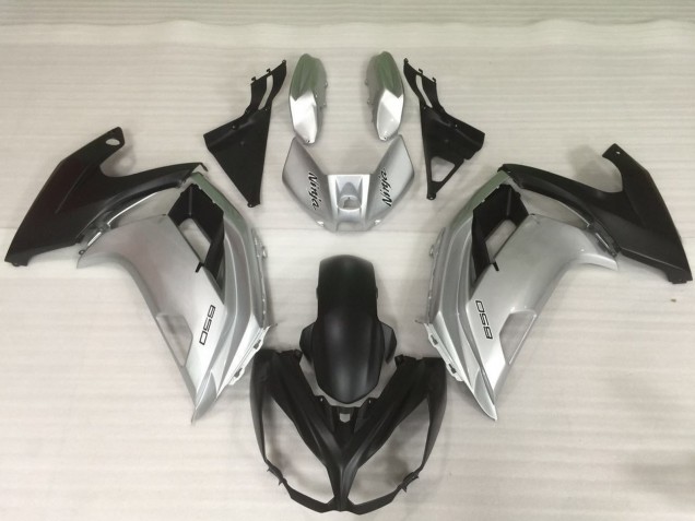 2012-2016 Argento & Nero Kawasaki Ninja 650R Carena Moto 2012-2016 Argento & Nero Kawasaki Ninja 650R Carena Moto