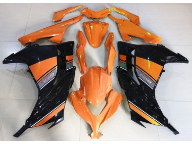 2013-2018 Alba Arancione & Nero Kawasaki Ninja 300 Carena Moto