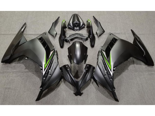 2013-2018 Nero Opaco & Verde Kawasaki Ninja 300 Carena Moto 2013-2018 Nero Opaco & Verde Kawasaki Ninja 300 Carena Moto