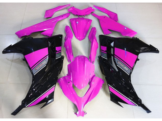 2013-2018 Rosa Caldo & Nero Kawasaki Ninja 300 Carena Moto 2013-2018 Rosa Caldo & Nero Kawasaki Ninja 300 Carena Moto
