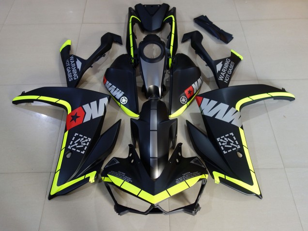 2015-2018 Nero Opaco & Giallo Yamaha R3 Carena Moto 2015-2018 Nero Opaco & Giallo Yamaha R3 Carena Moto