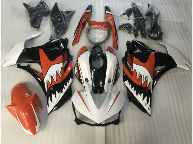 2015-2018 Squalo Arancione & Bianco Yamaha R3 Carena Moto 2015-2018 Squalo Arancione & Bianco Yamaha R3 Carena Moto
