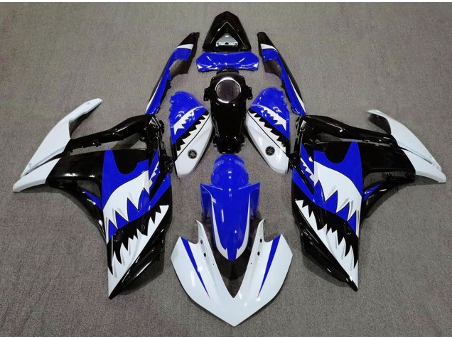 2015-2018 Squalo Bianco & Blu Yamaha R3 Carena Moto 2015-2018 Squalo Bianco & Blu Yamaha R3 Carena Moto