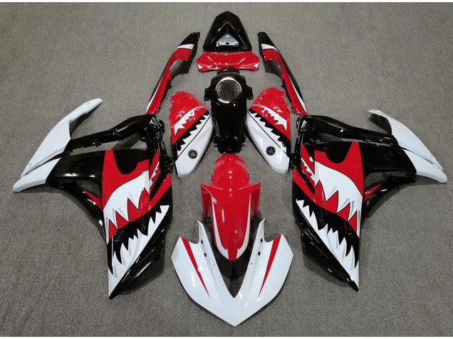 2015-2018 Squalo Bianco & Rosso Yamaha R3 Carena Moto 2015-2018 Squalo Bianco & Rosso Yamaha R3 Carena Moto