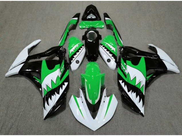 2015-2018 Squalo Bianco & Verde Yamaha R3 Carena Moto