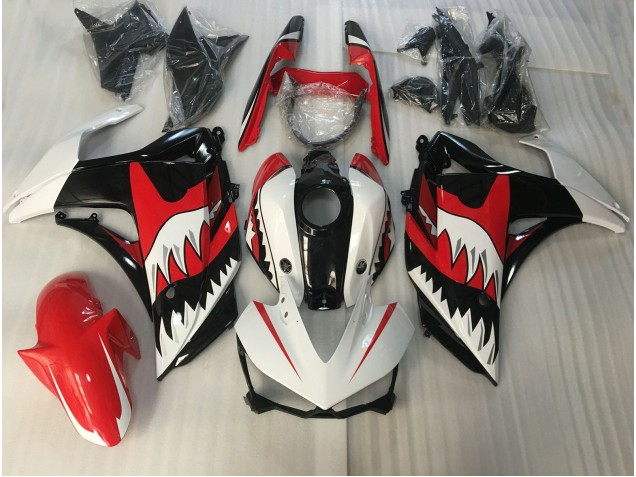 2015-2018 Squalo Rosso & Bianco Yamaha R3 Carena Moto 2015-2018 Squalo Rosso & Bianco Yamaha R3 Carena Moto