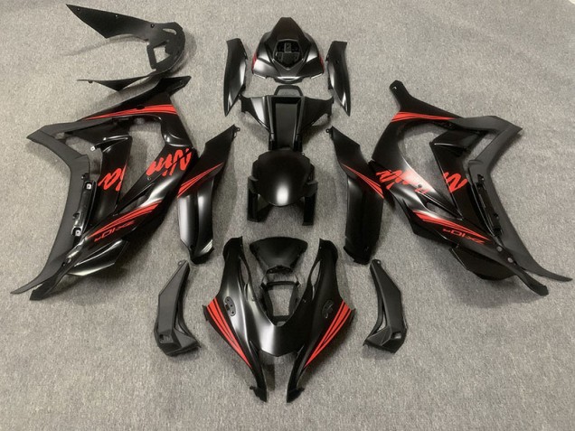 2016-2019 Nero Opaco Con Rosso Kawasaki ZX10R Carena Moto 2016-2019 Nero Opaco Con Rosso Kawasaki ZX10R Carena Moto