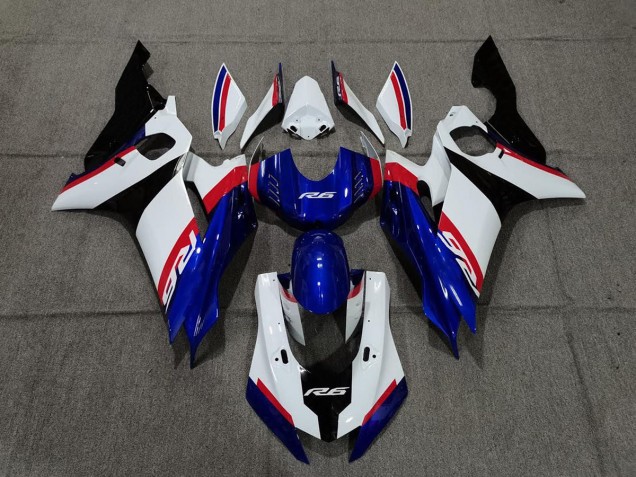 2017-2021 Blu Bianco & Rosso Yamaha R6 Carena Moto