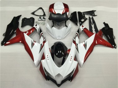 Carena Moto Suzuki GSXR 600/750 2008-2010 - Bianco Rosso Nero Lucido Sconto