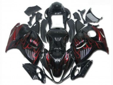 Carena Moto Suzuki GSXR 1300 Hayabusa 2008-2020 - Nero Lucido Rosso Fiamma Sconto