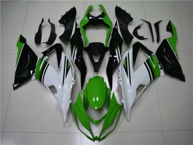 Carena Moto Kawasaki ZX6R 2013-2018 - Verde Bianco Nero Lucido Sconto