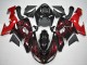 Carena Moto Kawasaki ZX10R 2006-2007 - Nero Lucido Rosso Fiamma