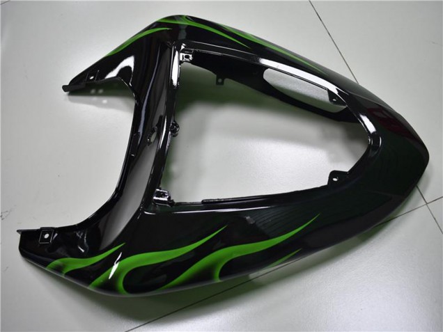 Carena Moto Kawasaki ZX10R 2006-2007 - Nero Lucido Verde Fiamma