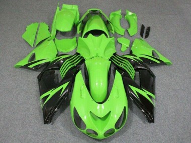 Carena Moto Kawasaki ZX14R ZZR1400 2006-2011 - Verde Nero Lucido Sconto
