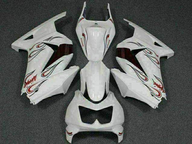 Carena Moto Kawasaki EX250 2008-2012 - Bianco Rosso