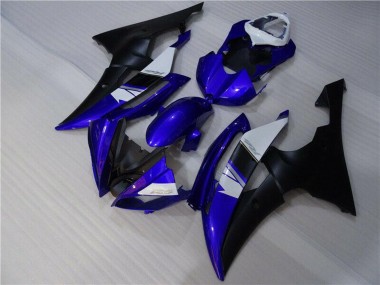 Carena Moto Yamaha YZF R6 2008-2016 - Bianco Blu Nero Opaco Sconto